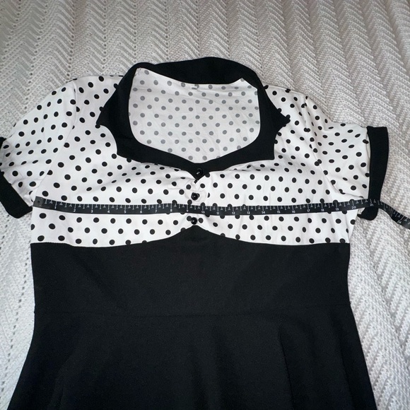 1950’s Inspired Black and White Polka Dot Dress - Picture 5 of 7